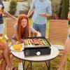 imagePropane Griddle on Cart 36quot Heavy Duty Manual Flat Top Griddle Outdoor Cooking Station with Side Shelves Steel Propane Gas Griddle 4Burners Restaurant Portable Grill  60000 BTU1 Burner Grill