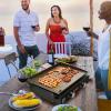 imagePropane Griddle on Cart 36quot Heavy Duty Manual Flat Top Griddle Outdoor Cooking Station with Side Shelves Steel Propane Gas Griddle 4Burners Restaurant Portable Grill  60000 BTU2 Burner Grill