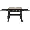 imagePropane Griddle on Cart 36quot Heavy Duty Manual Flat Top Griddle Outdoor Cooking Station with Side Shelves Steel Propane Gas Griddle 4Burners Restaurant Portable Grill  60000 BTU4 Burner Grill with Cart