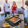 imagePropane Griddle on Cart 36quot Heavy Duty Manual Flat Top Griddle Outdoor Cooking Station with Side Shelves Steel Propane Gas Griddle 4Burners Restaurant Portable Grill  60000 BTU1 Burner Grill