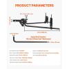 imageVEOVR Weight Distribution Hitch 1000 lbs Weight Distributing Hitches Kit with Sway Control for Trailer 2in Solid Steel Shank 2516 in Alloy Steel Ball Powder Coated Load Leveling Hitch Black1500LBS