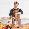 imageVEVOR 044 Gal165L Fruit Wine Press 2 Stainless Steel Barrels Manual Juice Maker Cider Apple Grape Tincture Honey Olive Oil Making Press with THandle for Outdoor Kitchen Home044 Gallon