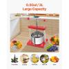 imageVEVOR 044 Gal165L Fruit Wine Press 2 Stainless Steel Barrels Manual Juice Maker Cider Apple Grape Tincture Honey Olive Oil Making Press with THandle for Outdoor Kitchen Home08 Gallon