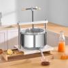 imageVEVOR 044 Gal165L Fruit Wine Press 2 Stainless Steel Barrels Manual Juice Maker Cider Apple Grape Tincture Honey Olive Oil Making Press with THandle for Outdoor Kitchen Home317 Gallon