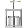 imageVEVOR 044 Gal165L Fruit Wine Press 2 Stainless Steel Barrels Manual Juice Maker Cider Apple Grape Tincture Honey Olive Oil Making Press with THandle for Outdoor Kitchen Home145 Gallon