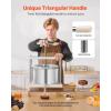 imageVEVOR 044 Gal165L Fruit Wine Press 2 Stainless Steel Barrels Manual Juice Maker Cider Apple Grape Tincture Honey Olive Oil Making Press with THandle for Outdoor Kitchen Home317 Gallon