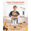 imageVEVOR 044 Gal165L Fruit Wine Press 2 Stainless Steel Barrels Manual Juice Maker Cider Apple Grape Tincture Honey Olive Oil Making Press with THandle for Outdoor Kitchen Home145 Gallon