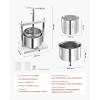 imageVEVOR 044 Gal165L Fruit Wine Press 2 Stainless Steel Barrels Manual Juice Maker Cider Apple Grape Tincture Honey Olive Oil Making Press with THandle for Outdoor Kitchen Home145 Gallon