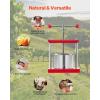 imageVEVOR 044 Gal165L Fruit Wine Press 2 Stainless Steel Barrels Manual Juice Maker Cider Apple Grape Tincture Honey Olive Oil Making Press with THandle for Outdoor Kitchen Home08 Gallon