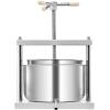 imageVEVOR 044 Gal165L Fruit Wine Press 2 Stainless Steel Barrels Manual Juice Maker Cider Apple Grape Tincture Honey Olive Oil Making Press with THandle for Outdoor Kitchen Home317 Gallon