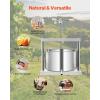 imageVEVOR 044 Gal165L Fruit Wine Press 2 Stainless Steel Barrels Manual Juice Maker Cider Apple Grape Tincture Honey Olive Oil Making Press with THandle for Outdoor Kitchen Home317 Gallon