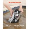 imageVEVOR 1 HP Submersible Sump Pump 5500 GPH Stainless Steel Submersible Sewage Dirty Clean Water Pump with Automatic Float Switch Long Cord 30 ft Max Lift for Pools Garden Pond Flooded Areas