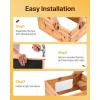 imageVEVOR 10 Frame Deep Brood Bee Hive Box Bee Box Dipped in 100 Beeswax Langstroth Beehive Kit with 10 Frames and Foundations Sheets and Transparent Acrylic Windows for Beekeeping SupplementDeep Box x 2 Medium Box x 1