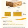 imageVEVOR 10 Frame Deep Brood Bee Hive Box Bee Box Dipped in 100 Beeswax Langstroth Beehive Kit with 10 Frames and Foundations Sheets and Transparent Acrylic Windows for Beekeeping SupplementMedium Super Box