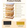 imageVEVOR 10 Frame Deep Brood Bee Hive Box Bee Box Dipped in 100 Beeswax Langstroth Beehive Kit with 10 Frames and Foundations Sheets and Transparent Acrylic Windows for Beekeeping SupplementDeep Box x 1 Medium Box x 1