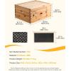 imageVEVOR 10 Frame Deep Brood Bee Hive Box Bee Box Dipped in 100 Beeswax Langstroth Beehive Kit with 10 Frames and Foundations Sheets and Transparent Acrylic Windows for Beekeeping SupplementDeep Brood Box
