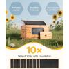 imageVEVOR 10 Frame Deep Brood Bee Hive Box Bee Box Dipped in 100 Beeswax Langstroth Beehive Kit with 10 Frames and Foundations Sheets and Transparent Acrylic Windows for Beekeeping SupplementDeep Brood Box