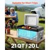 imageVEVOR 10 Quart 12 Volt Portable Mini Freezer Car Compressor Fridge Cooler21QT