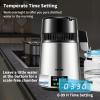 imageVEVOR 11 Gal Water Distiller 03 GalH Distilled Water Maker Machine 750W 099H Timing Set Temp Display 304 Stainless Steel Countertop Distiller Glass Carafe Cleaning Powder 3 Carbon Packs SilverSilver
