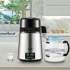 imageVEVOR 11 Gal Water Distiller 03 GalH Distilled Water Maker Machine 750W 099H Timing Set Temp Display 304 Stainless Steel Countertop Distiller Glass Carafe Cleaning Powder 3 Carbon Packs SilverSilver