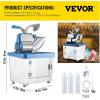 imageVEVOR 110V Commercial Ice Crusher 440LBSH ETL Approved 300W Electric Snow Cone Machine with Dual Blades ampamp Tablecraft Free Flow Pourers Black 12PackBlue