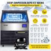 imageVEVOR 110V Commercial Ice Maker 440LBS24H 77LBS Storage Bin2Scoops ampamp Perfectware  PW IcebagsDS100ct 10lb Ice Bags with Drawstring100ct440LBS24H