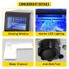 imageVEVOR 110V Countertop Ice Maker 70LB24H 350W Automatic Portable Ice Machine with 11LB Storage 36Pcs per Tray Auto Operation Blue Light Include Water Filter Drain Pipe Scoop