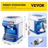 imageVEVOR 110V Electric Shaved Ice Machine 250W Snow Cone Maker Tabletop wAdjustable Ice Texture Ice Shaving Machine 265LBshr for Home and Commerical Use ampamp Tablecraft Free Flow Pourers Black 12Pack