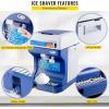 imageVEVOR 110V Electric Shaved Ice Machine 500W Snow Cone Maker Tabletop wAdjustable Ice Texture Ice Shaving Machine 265LBshr for Home and Commerical Use265LBSH500W