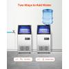 imageVEVOR 110lbs24H Commercial Ice Maker Machine with 2 Water Inlets 36 Ice Cubes in 15 Minutes with 28lbs Large Storage Capacity for Bar Office Restaurant with LED Digital Display ampamp SelfCleaningSilver