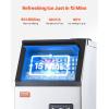 imageVEVOR 110lbs24H Commercial Ice Maker Machine with 2 Water Inlets 36 Ice Cubes in 15 Minutes with 28lbs Large Storage Capacity for Bar Office Restaurant with LED Digital Display ampamp SelfCleaningSilver