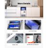 imageVEVOR 110lbs24H Commercial Ice Maker Machine with 2 Water Inlets 36 Ice Cubes in 15 Minutes with 28lbs Large Storage Capacity for Bar Office Restaurant with LED Digital Display ampamp SelfCleaningWhite