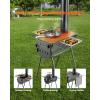 imageVEVOR 118quot Camping Wood Stove Portable Alloy Steel Tent Stove with 3000in Firebox Outdoor Heating ampamp Cooking Stove with Chimney Pipes ampamp Gloves Includes 8 Pipes for Efficient Heating