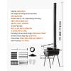 imageVEVOR 118quot Camping Wood Stove Portable Alloy Steel Tent Stove with 3000in Firebox Outdoor Heating ampamp Cooking Stove with Chimney Pipes ampamp Gloves Includes 8 Pipes for Efficient Heating