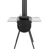 imageVEVOR 118quot Camping Wood Stove Portable Alloy Steel Tent Stove with 3000in Firebox Outdoor Heating ampamp Cooking Stove with Chimney Pipes ampamp Gloves Includes 8 Pipes for Efficient Heating