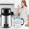 imageVEVOR 11Gal Water Distiller 03GalH Distilled Water Maker Machine 750W 099H Timing Dual Temp Display 304 Stainless Steel Countertop Distiller Glass Carafe Cleaning Powder 3 Carbon Packs RedTiming and Dual Temp Display