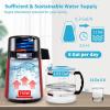 imageVEVOR 11Gal Water Distiller 03GalH Distilled Water Maker Machine 750W 099H Timing Dual Temp Display 304 Stainless Steel Countertop Distiller Glass Carafe Cleaning Powder 3 Carbon Packs RedWineRed