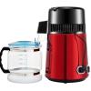 imageVEVOR 11Gal Water Distiller 03GalH Distilled Water Maker Machine 750W 099H Timing Dual Temp Display 304 Stainless Steel Countertop Distiller Glass Carafe Cleaning Powder 3 Carbon Packs RedWineRed