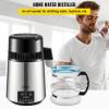 imageVEVOR 11Gal Water Distiller 03GalH Distilled Water Maker Machine 750W 099H Timing Dual Temp Display 304 Stainless Steel Countertop Distiller Glass Carafe Cleaning Powder 3 Carbon Packs RedTiming and Dual Temp Display