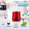 imageVEVOR 11Gal Water Distiller 03GalH Distilled Water Maker Machine 750W 099H Timing Dual Temp Display 304 Stainless Steel Countertop Distiller Glass Carafe Cleaning Powder 3 Carbon Packs RedWineRed