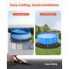 imageVEVOR 12 Foot Round Pool Liner Pad for Above Ground Swimming Pool Heavy Duty Above Ground Pool Pad Mat Protect Pool Liners Prevent Punctures and Weed Barriers Durable Geotextile Material