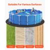 imageVEVOR 12 Foot Round Pool Liner Pad for Above Ground Swimming Pool Heavy Duty Above Ground Pool Pad Mat Protect Pool Liners Prevent Punctures and Weed Barriers Durable Geotextile Material