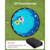 imageVEVOR 12 Foot Round Pool Liner Pad for Above Ground Swimming Pool Heavy Duty Above Ground Pool Pad Mat Protect Pool Liners Prevent Punctures and Weed Barriers Durable Geotextile Material