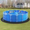 imageVEVOR 12 Foot Round Pool Liner Pad for Above Ground Swimming Pool Heavy Duty Above Ground Pool Pad Mat Protect Pool Liners Prevent Punctures and Weed Barriers Durable Geotextile Material