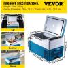 imageVEVOR 12 Volt Car Refrigerator Fridge 15 L Single Zone Portable Freezer 468 Adjustable Range 1224V DC and 100240V AC Compressor Cooler for Outdoor Camping RV Grey23QT