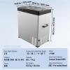 imageVEVOR 12 Volt Car Refrigerator Fridge 15 L Single Zone Portable Freezer 468 Adjustable Range 1224V DC and 100240V AC Compressor Cooler for Outdoor Camping RV Grey74QT