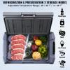 imageVEVOR 12 Volt Car Refrigerator Fridge 15 L Single Zone Portable Freezer 468 Adjustable Range 1224V DC and 100240V AC Compressor Cooler for Outdoor Camping RV Grey16QT