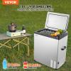 imageVEVOR 12 Volt Car Refrigerator Fridge 15 L Single Zone Portable Freezer 468 Adjustable Range 1224V DC and 100240V AC Compressor Cooler for Outdoor Camping RV Grey74QT