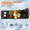 imageVEVOR 12 Volt Car Refrigerator with Ice Maker 35Liter37qt Electric Cooler Car Freezer 468 Adjustable Temperature Car Refrigerator with Casters for Camping Travel Outdoor Home16QT15L