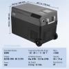 imageVEVOR 12 Volt Car Refrigerator with Ice Maker 35Liter37qt Electric Cooler Car Freezer 468 Adjustable Temperature Car Refrigerator with Casters for Camping Travel Outdoor Home37QT
